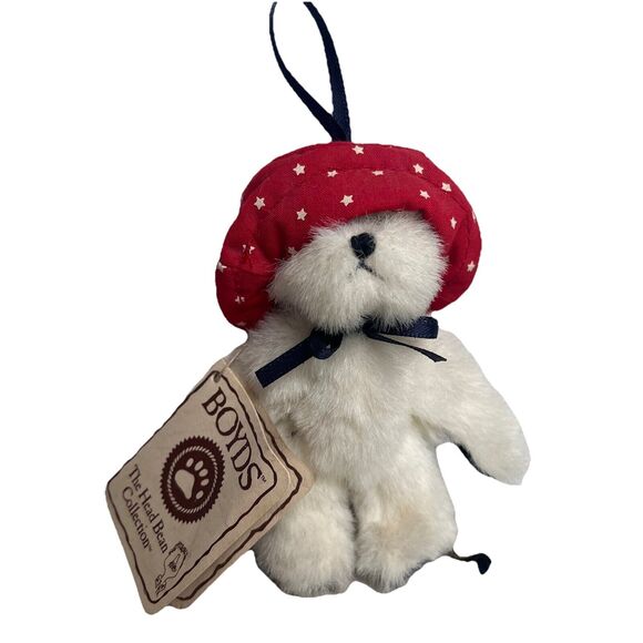 Boyds Bears Mini 4" Jane Plush Stuffed Animal Collectible Ornament Patriotic - Picture 2 of 11
